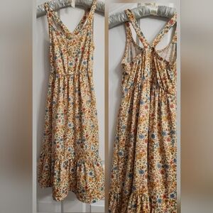 Love Squared Junior Floral Dress with Cross-Back